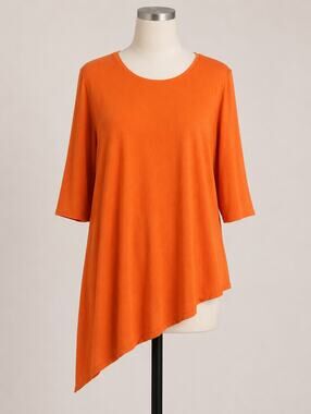 Indigenous | Organic Cotton 3/4 Sleeve Top Orange